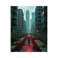 thumbnail image 1 of Paint By Numbers Kit for Adults Beginner - DIY Robot Cityscape Red Glow Mood Canvas Painting Kits for Adults, Frameless Paint By Number for Adults for Home Wall Decor 16x20 Inch, 1 of 7