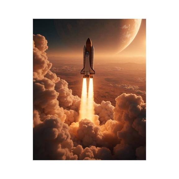 Paint By Numbers Kit for Adults Beginner - DIY Rocket Launching Through Clouds Canvas Painting Kits for Adults, Frameless Paint By Number for Adults for Home Wall Decor 16x20 Inch