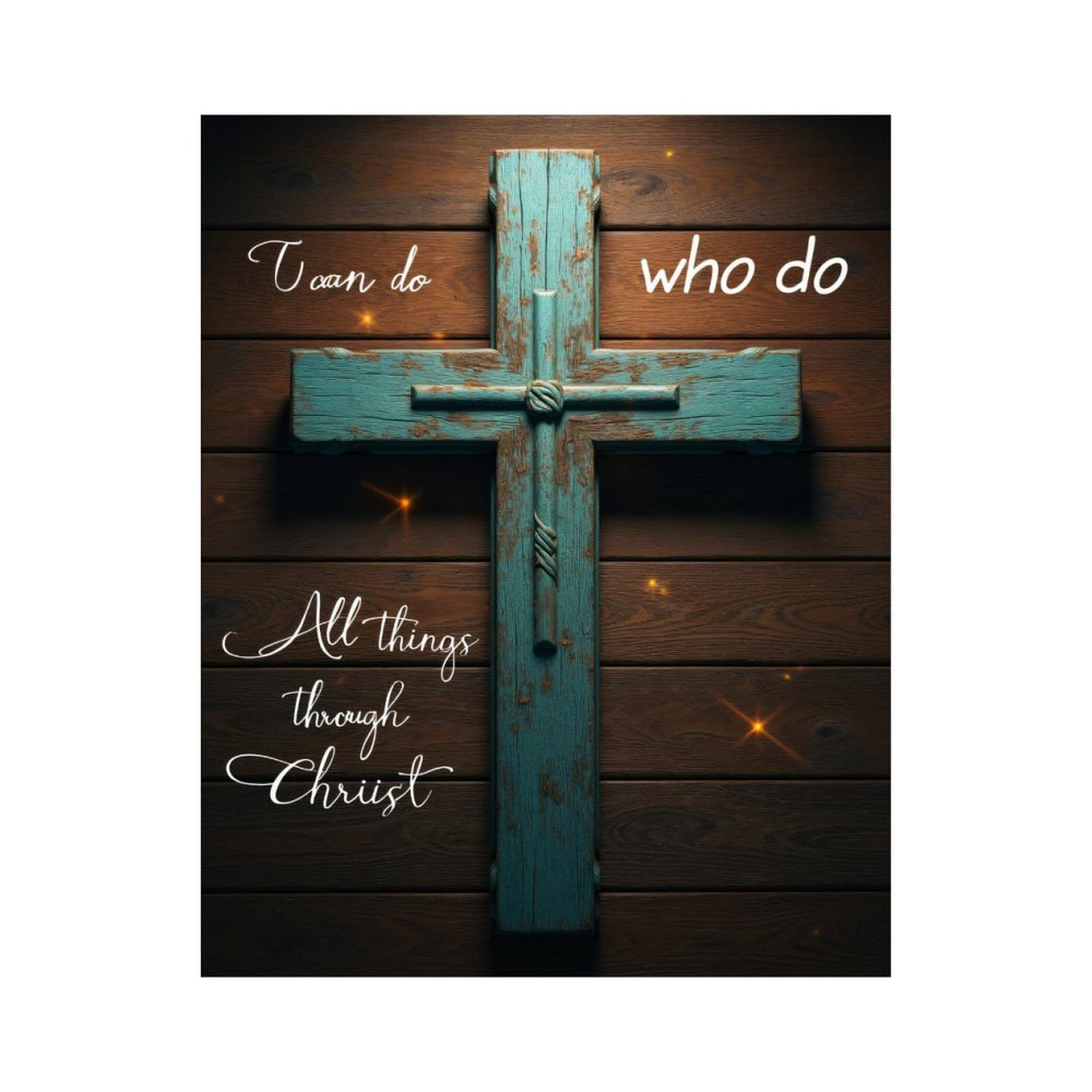 Paint By Numbers Kit for Adults Beginner - DIY Rustic Wooden Cross Wall Art Canvas Painting Kits for Adults, Frameless Paint By Number for Adults for Home Wall Decor 16x20 Inch