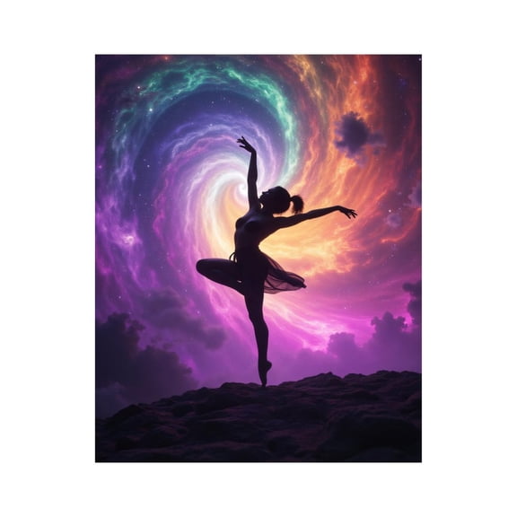 Paint By Numbers Kit for Adults Beginner - DIY Silhouette Dancer Cosmic Vortex Canvas Painting Kits for Adults, Frameless Paint By Number for Adults for Home Wall Decor 16x20 Inch