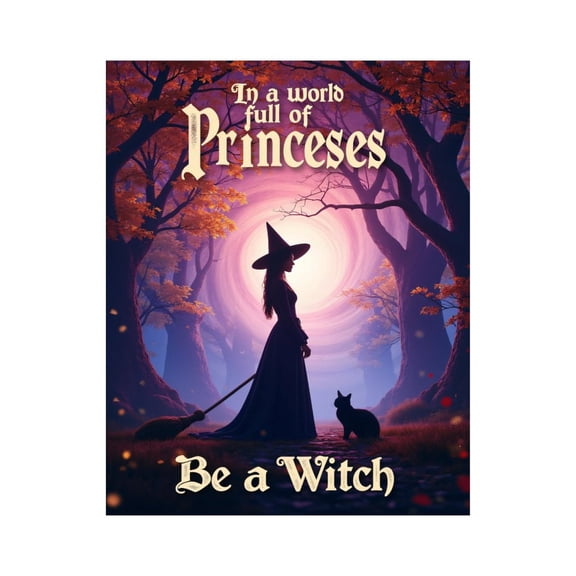 Paint By Numbers Kit for Adults Beginner - DIY Silhouette Witch Cat Enchanted Forest Canvas Painting Kits for Adults, Frameless Paint By Number for Adults for Home Wall Decor 16x20 Inch