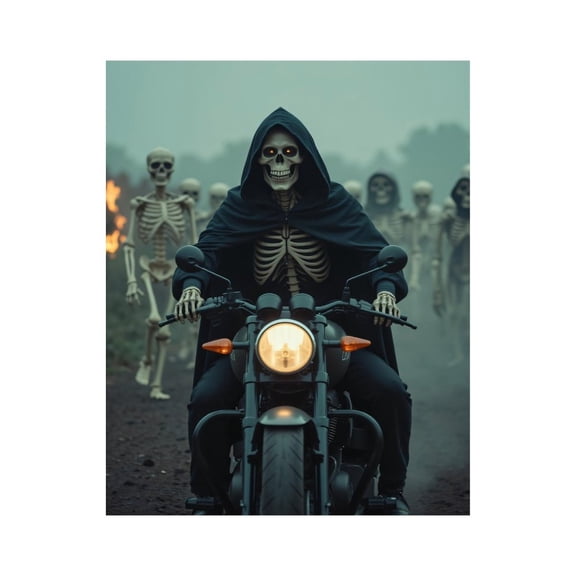 Paint By Numbers Kit for Adults Beginner - DIY Skeleton Rider Night Adventure Canvas Painting Kits for Adults, Frameless Paint By Number for Adults for Home Wall Decor 16x20 Inch