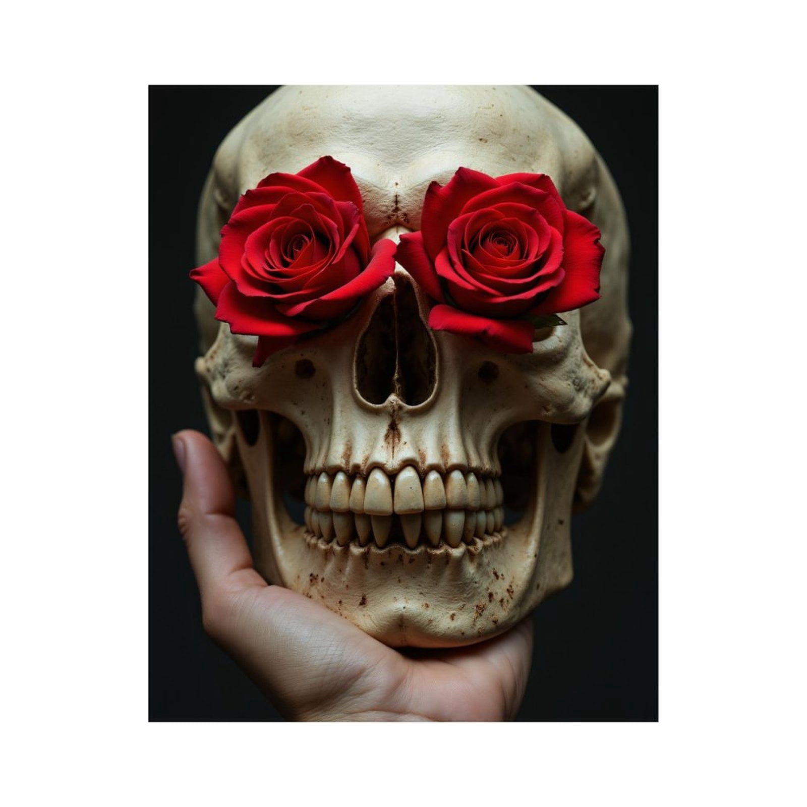 Paint By Numbers Kit for Adults Beginner - DIY Skull Roses Art Display Canvas Painting Kits for Adults, Frameless Paint By Number for Adults for Home Wall Decor 16x20 Inch