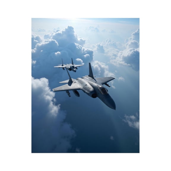 Paint By Numbers Kit for Adults Beginner - DIY Skyward Duo Jets Clouds Canvas Painting Kits for Adults, Frameless Paint By Number for Adults for Home Wall Decor 16x20 Inch