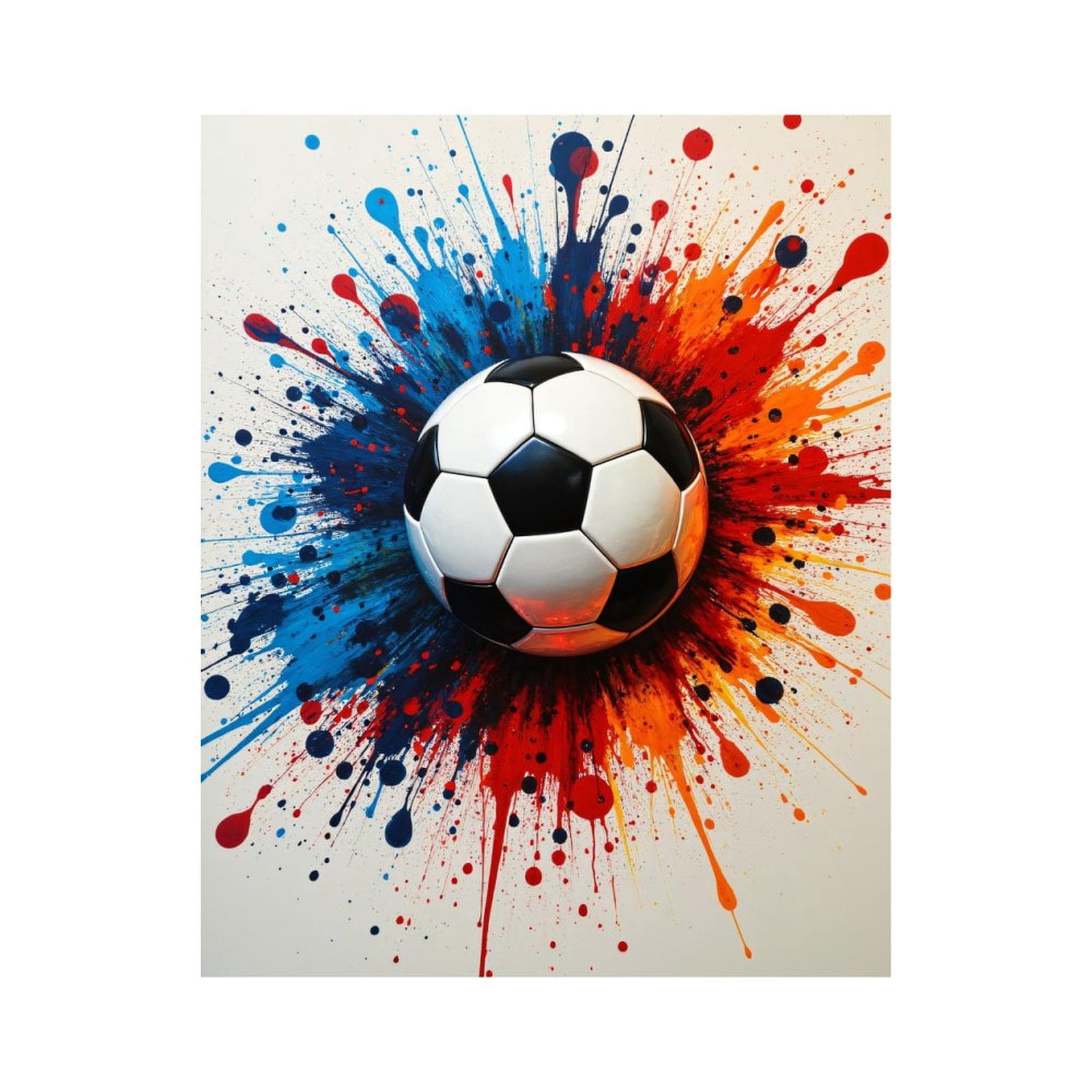 Paint By Numbers Kit for Adults Beginner - DIY Soccer Ball Paint Splash Art Canvas Painting Kits for Adults, Frameless Paint By Number for Adults for Home Wall Decor 16x20 Inch