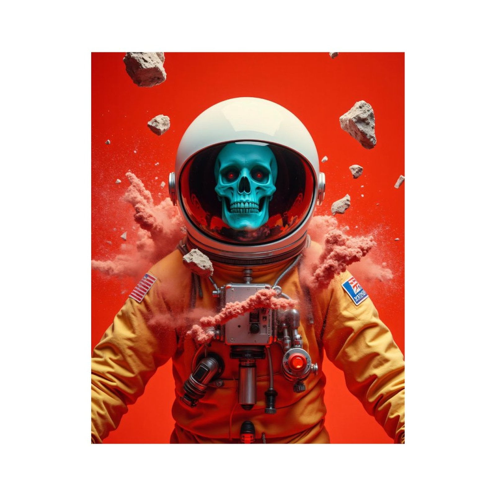 Paint By Numbers Kit for Adults Beginner - DIY Space Skull Surreal Astronaut Art Canvas Painting Kits for Adults, Frameless Paint By Number for Adults for Home Wall Decor 16x20 Inch