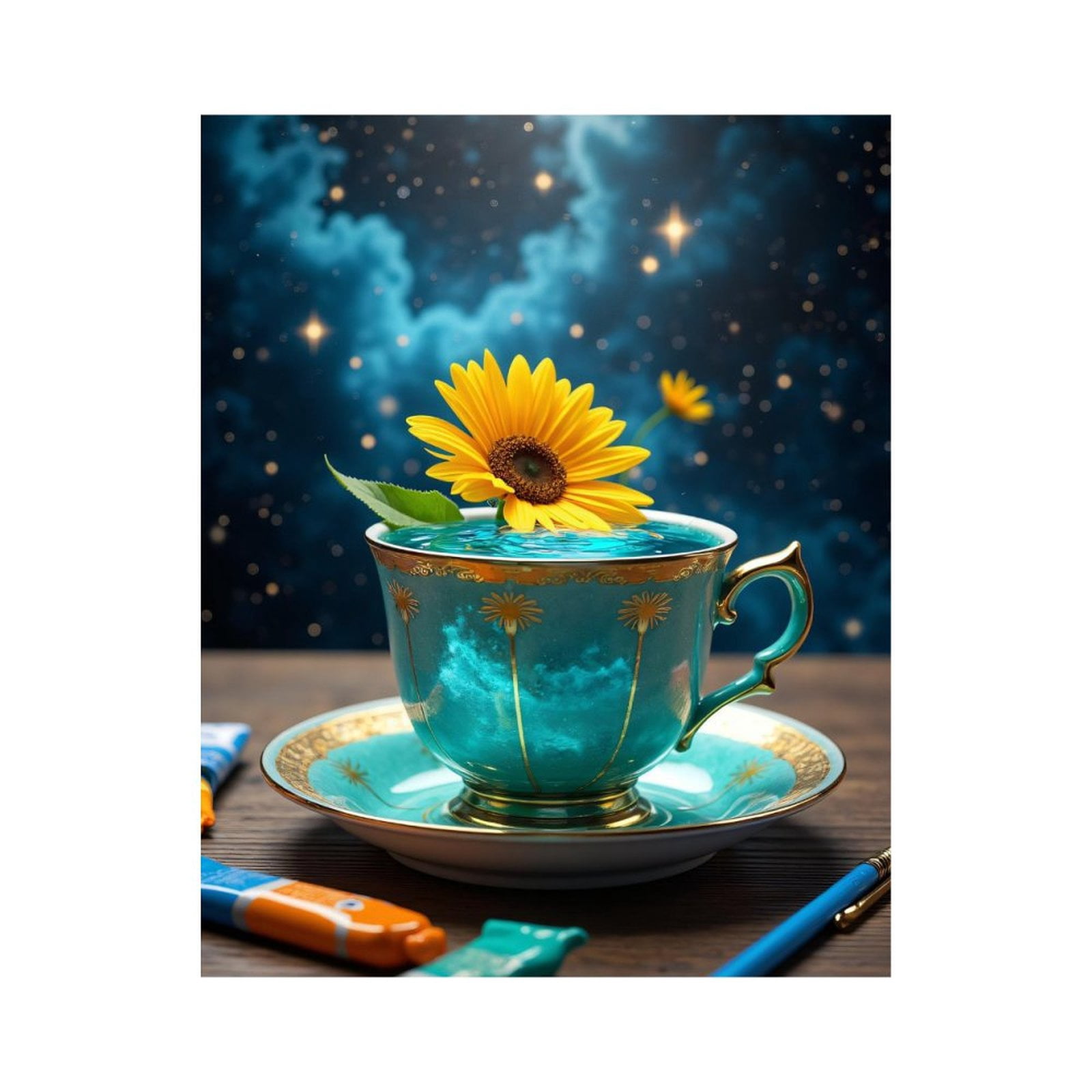 Paint By Numbers Kit for Adults Beginner - DIY Starry Night Teacup ...