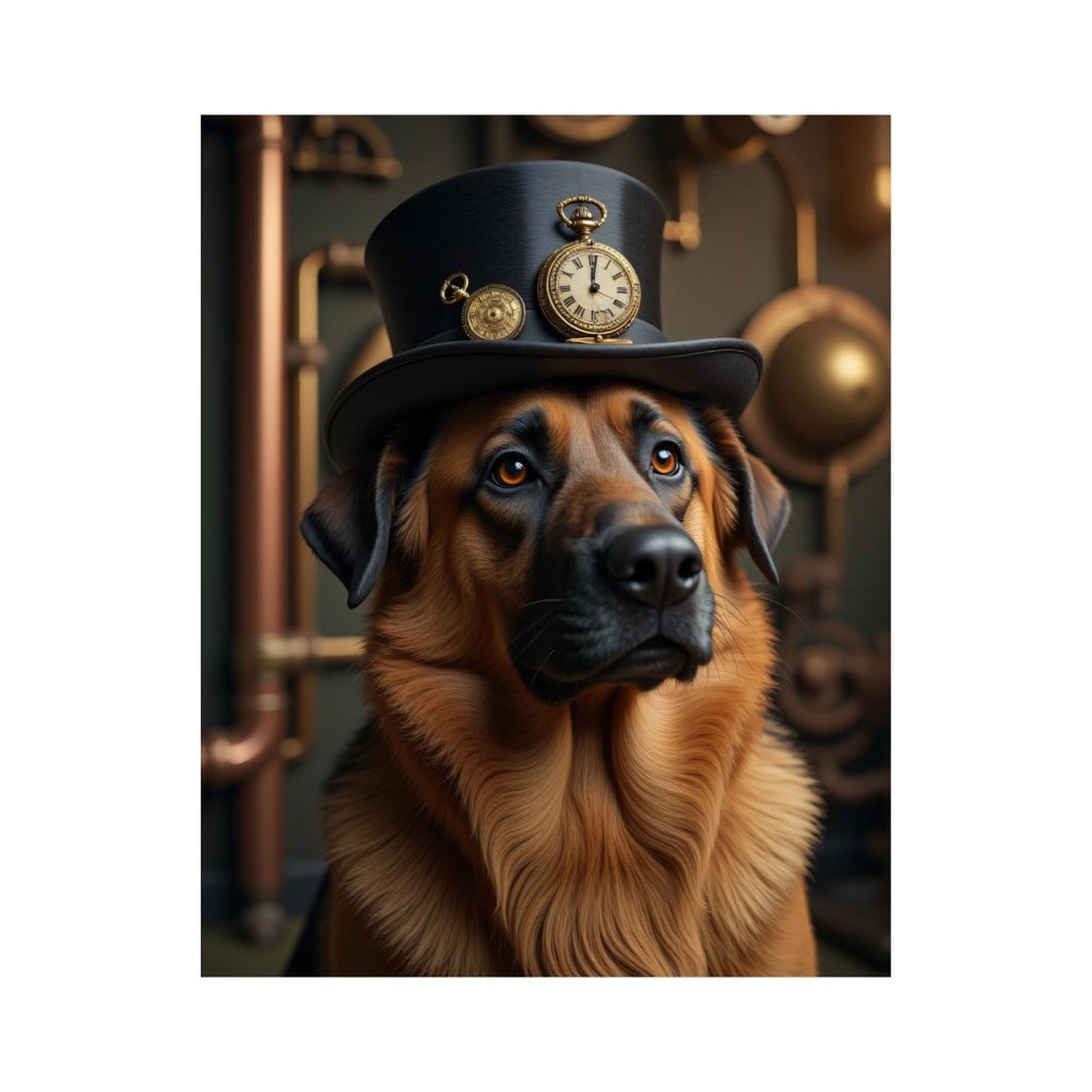 Paint By Numbers Kit for Adults Beginner - DIY Steampunk Dog With Top Hat Canvas Painting Kits for Adults, Frameless Paint By Number for Adults for Home Wall Decor 16x20 Inch