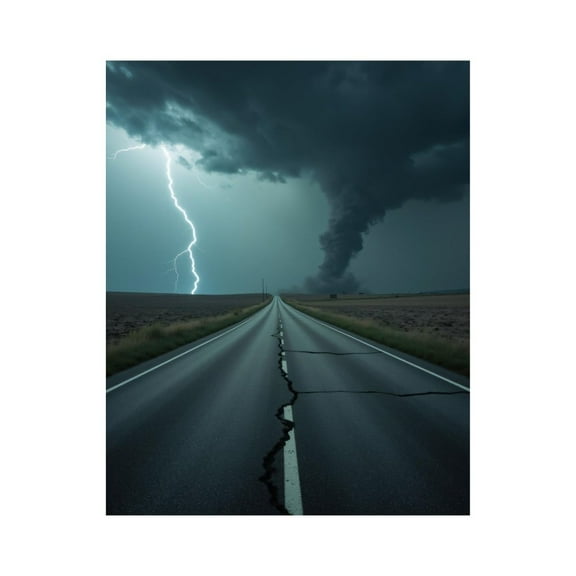 Paint By Numbers Kit for Adults Beginner - DIY Stormy Road Lightning Tornado Canvas Painting Kits for Adults, Frameless Paint By Number for Adults for Home Wall Decor 16x20 Inch