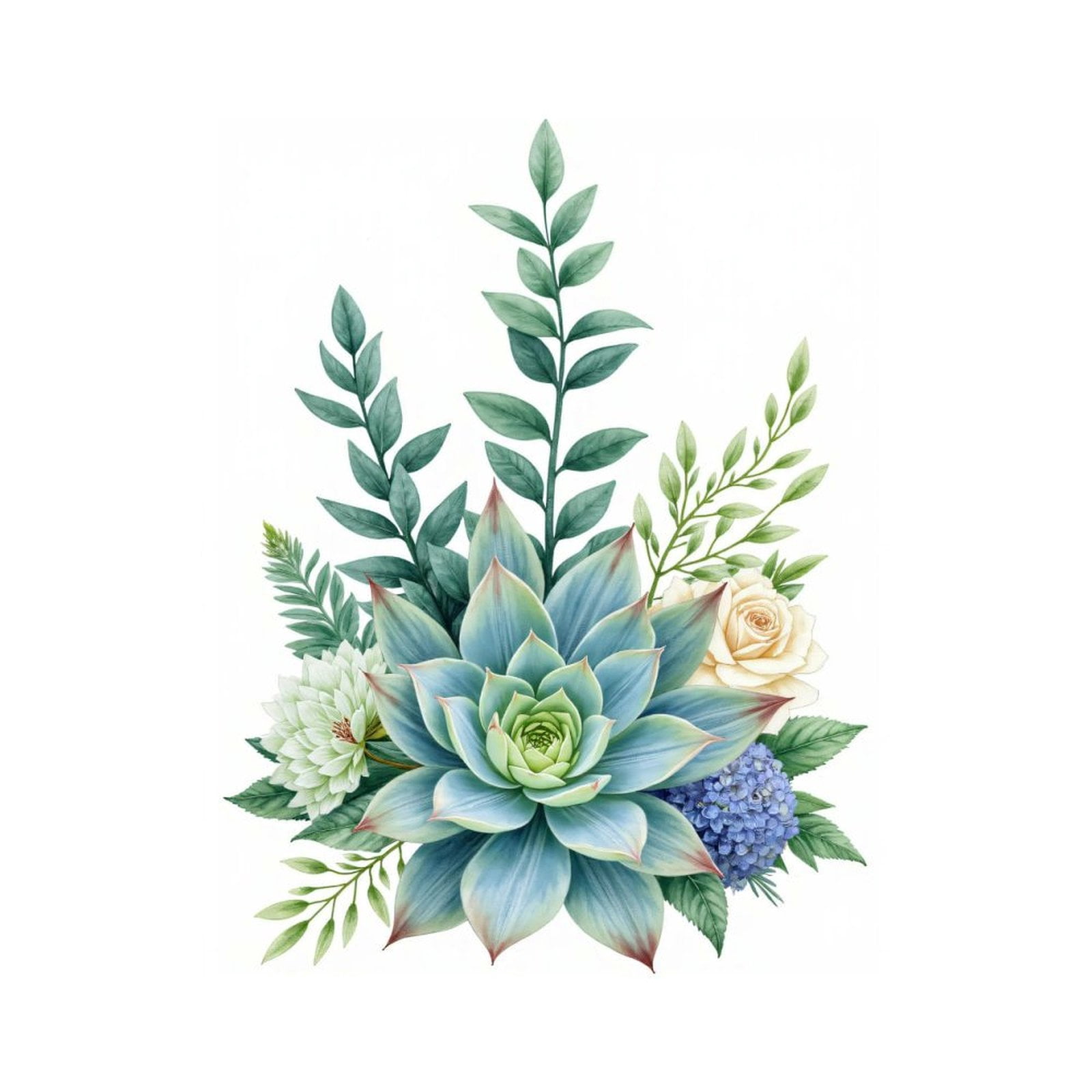 Paint By Numbers Kit for Adults Beginner - DIY Succulent Floral Bouquet Art Canvas Painting Kits for Adults, Frameless Paint By Number for Adults for Home Wall Decor 16x20 Inch