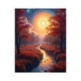 thumbnail image 1 of Paint By Numbers Kit for Adults Beginner - DIY Sunlit Autumn Stream Fantasy Scene Canvas Painting Kits for Adults, Frameless Paint By Number for Adults for Home Wall Decor 16x20 Inch, 1 of 7