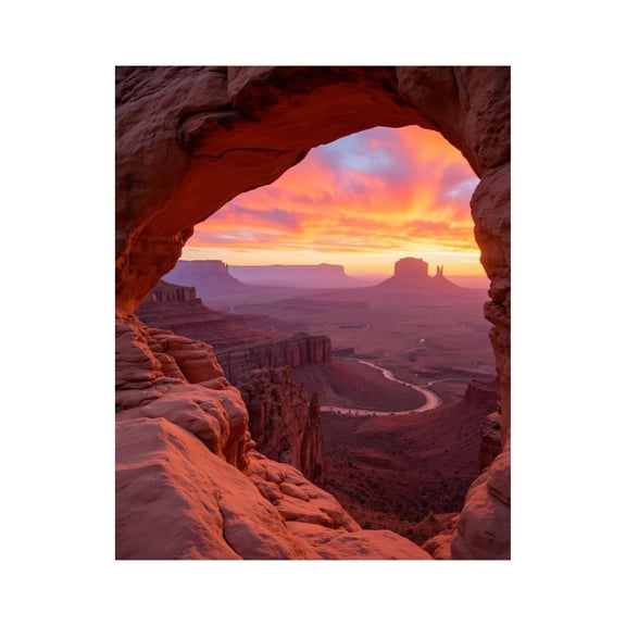 Paint By Numbers Kit for Adults Beginner - DIY Sunset Desert Arch View Canvas Painting Kits for Adults, Frameless Paint By Number for Adults for Home Wall Decor 16x20 Inch