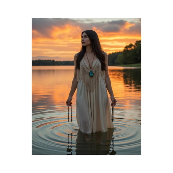 Paint By Numbers Kit for Adults Beginner - DIY Sunset Lake Calm Woman Reflection Canvas Painting Kits for Adults, Frameless Paint By Number for Adults for Home Wall Decor 16x20 Inch