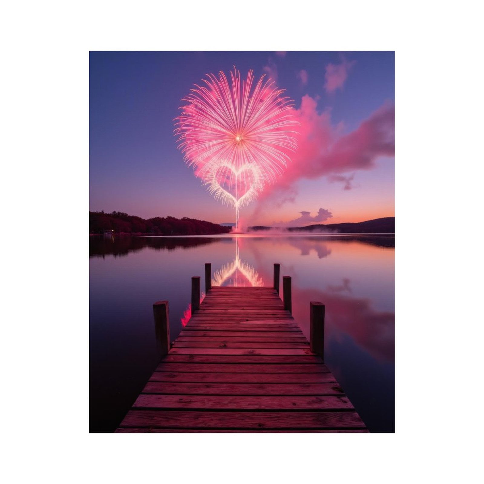 Paint By Numbers Kit for Adults Beginner - DIY Sunset Lake Dock Pink ...