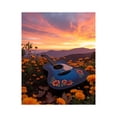 thumbnail image 1 of Paint By Numbers Kit for Adults Beginner - DIY Sunset Melody Floral Guitar Scene Canvas Painting Kits for Adults, Frameless Paint By Number for Adults for Home Wall Decor 16x20 Inch, 1 of 7