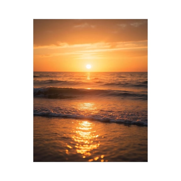 Paint By Numbers Kit for Adults Beginner - DIY Sunset Ocean Waves Reflection Canvas Painting Kits for Adults, Frameless Paint By Number for Adults for Home Wall Decor 16x20 Inch