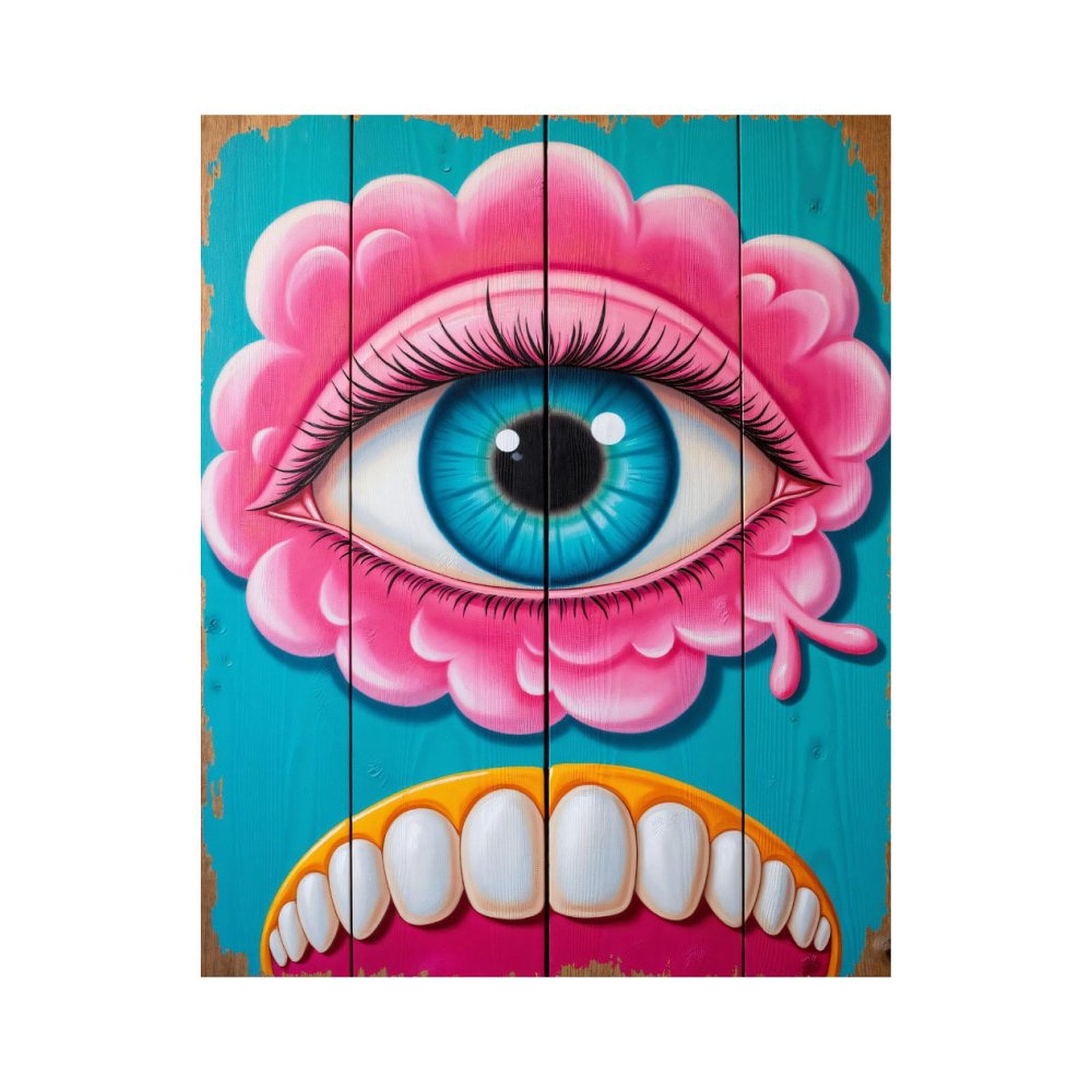 Paint By Numbers Kit for Adults Beginner - DIY Surreal Eye Teal Pink Art Canvas Painting Kits for Adults, Frameless Paint By Number for Adults for Home Wall Decor 16x20 Inch