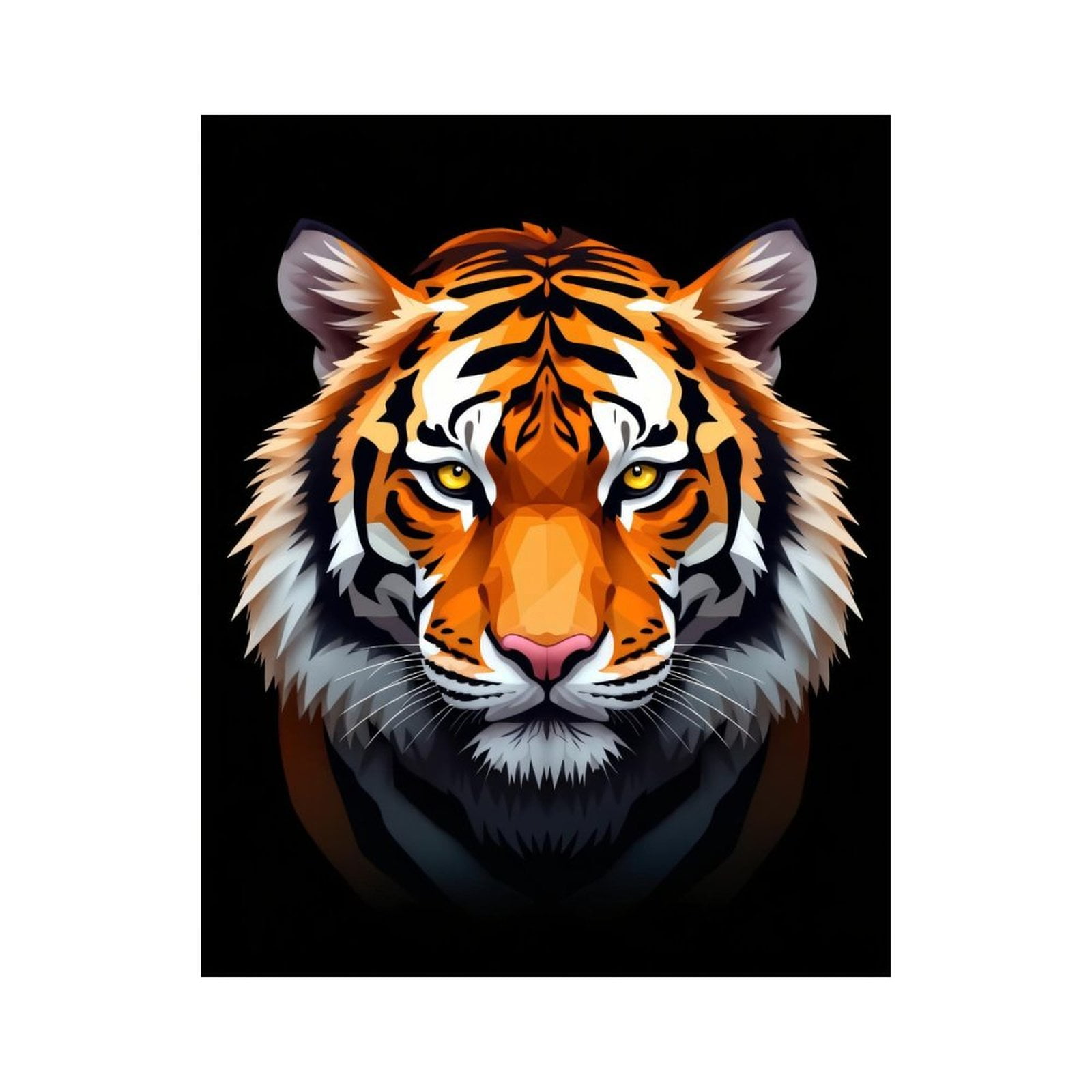 Paint By Numbers Kit for Adults Beginner - DIY Tiger Geometric Art Design Canvas Painting Kits for Adults, Frameless Paint By Number for Adults for Home Wall Decor 16x20 Inch