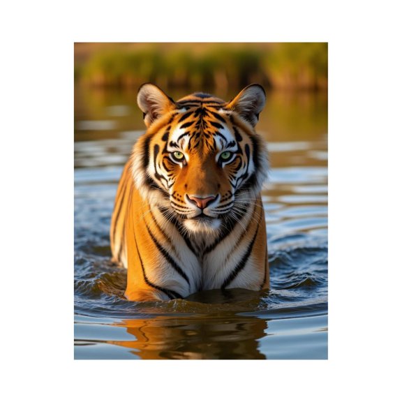 Paint By Numbers Kit for Adults Beginner - DIY Tiger Majestic River Calm Portrait Canvas Painting Kits for Adults, Frameless Paint By Number for Adults for Home Wall Decor 16x20 Inch