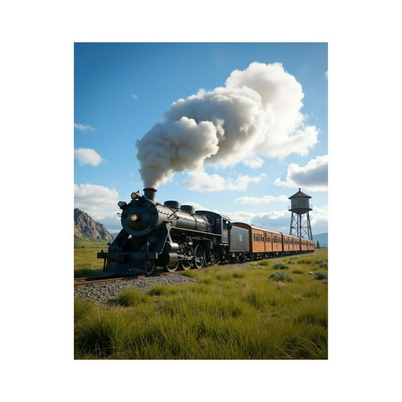 Paint By Numbers Kit for Adults Beginner - DIY Train Journey Scenic Landscape Canvas Painting Kits for Adults, Frameless Paint By Number for Adults for Home Wall Decor 16x20 Inch