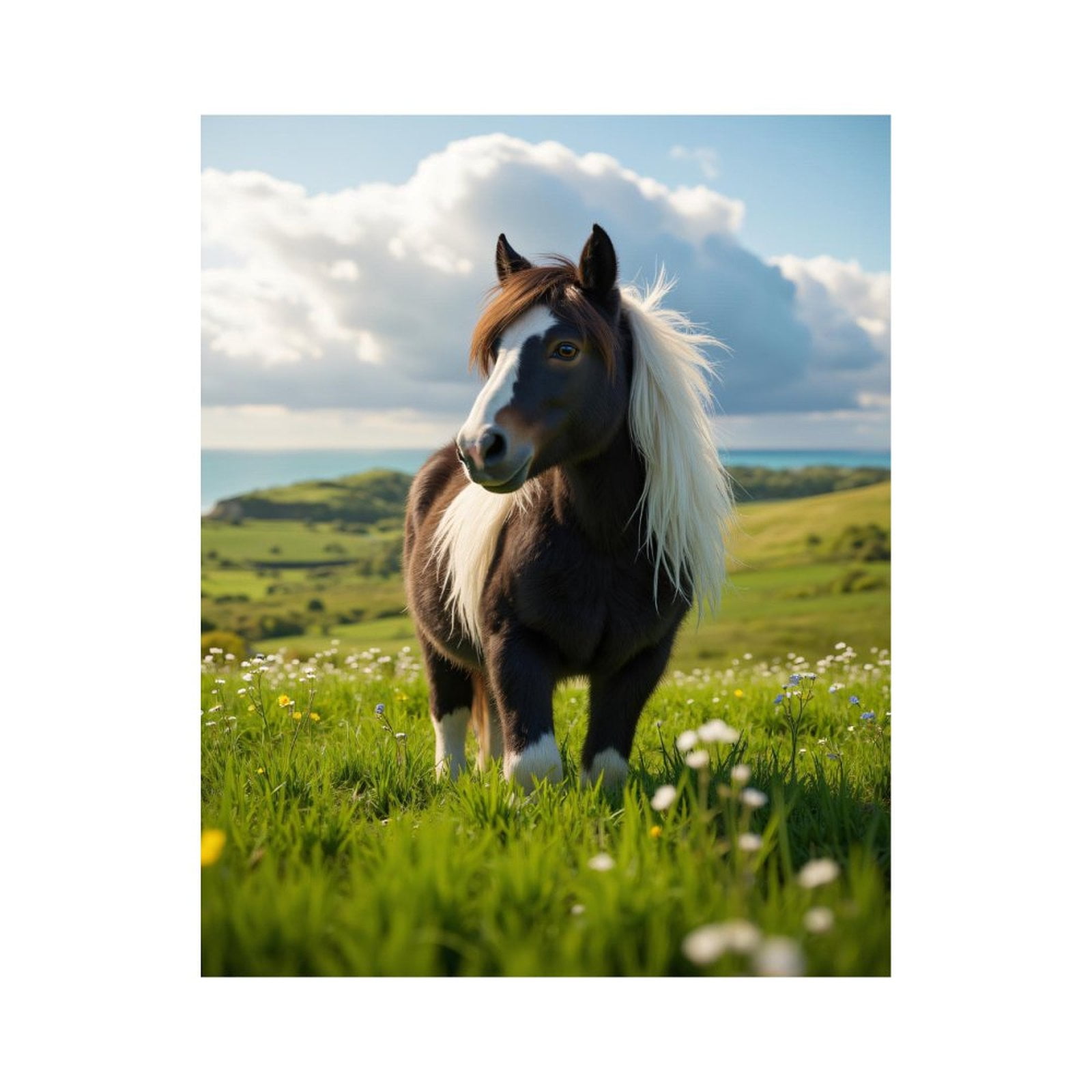 Paint By Numbers Kit for Adults Beginner - DIY Tranquil Horse Scenic Meadow Canvas Painting Kits for Adults, Frameless Paint By Number for Adults for Home Wall Decor 16x20 Inch