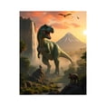thumbnail image 1 of Paint By Numbers Kit for Adults Beginner - DIY Tropical Dinosaur Landscape Scene Canvas Painting Kits for Adults, Frameless Paint By Number for Adults for Home Wall Decor 16x20 Inch, 1 of 7