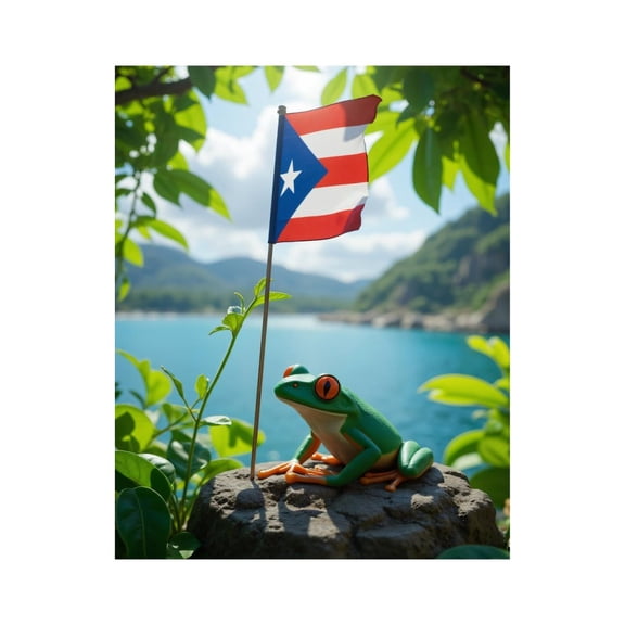 Paint By Numbers Kit for Adults Beginner - DIY Tropical Frog Nature Flag Scene Canvas Painting Kits for Adults, Frameless Paint By Number for Adults for Home Wall Decor 16x20 Inch