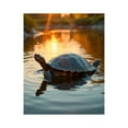 thumbnail image 1 of Paint By Numbers Kit for Adults Beginner - DIY Turtle Sunset Reflections Nature Canvas Painting Kits for Adults, Frameless Paint By Number for Adults for Home Wall Decor 16x20 Inch, 1 of 7