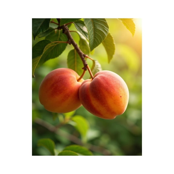 Paint By Numbers Kit for Adults Beginner - DIY Two Ripe Peaches On Tree Canvas Painting Kits for Adults, Frameless Paint By Number for Adults for Home Wall Decor 16x20 Inch