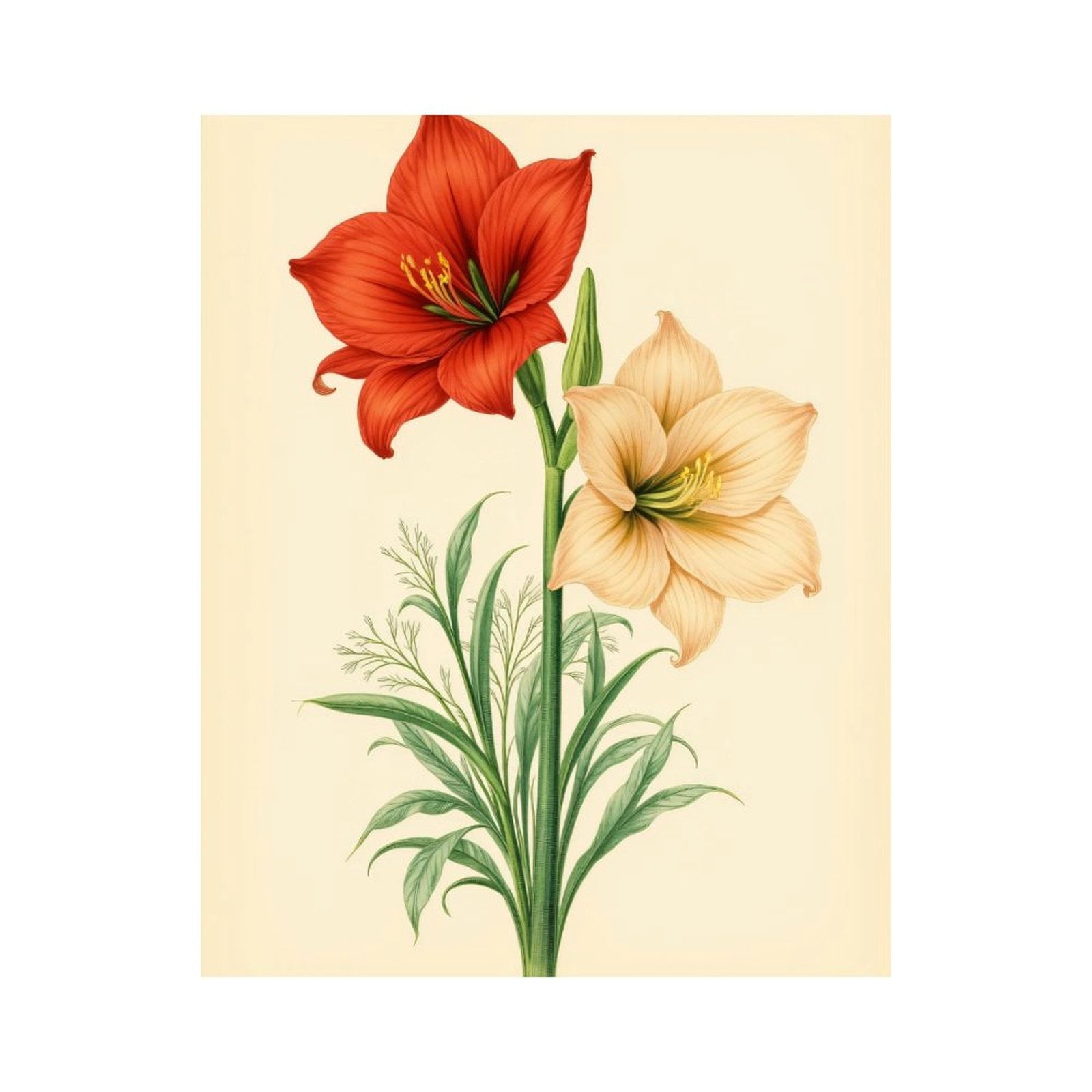 Paint By Numbers Kit for Adults Beginner - DIY Vibrant Botanical Art Floral Duo Canvas Painting Kits for Adults, Frameless Paint By Number for Adults for Home Wall Decor 16x20 Inch