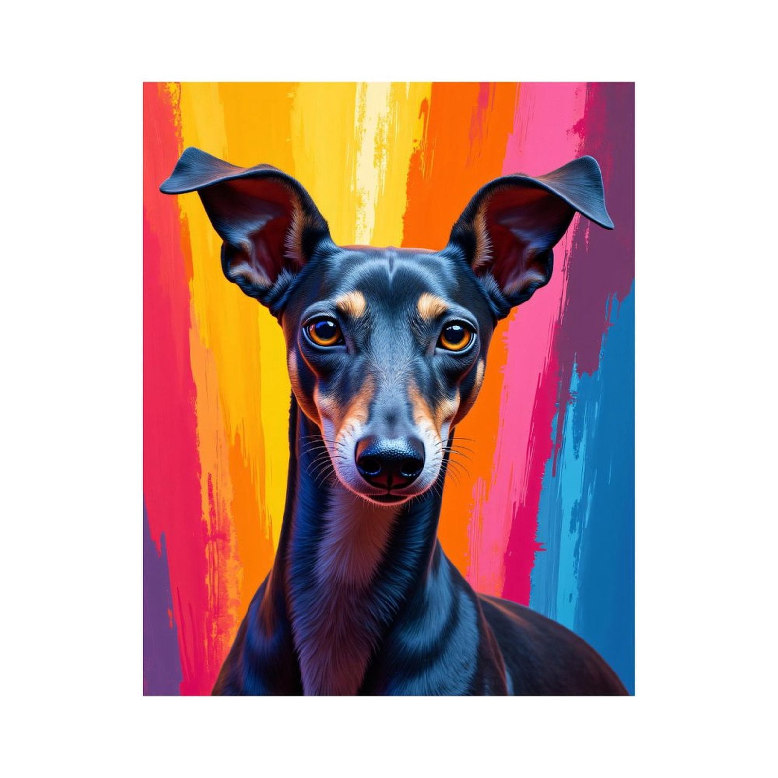 Paint By Numbers Kit for Adults Beginner - DIY Vibrant Dog Portrait Art Canvas Painting Kits for Adults, Frameless Paint By Number for Adults for Home Wall Decor 16x20 Inch