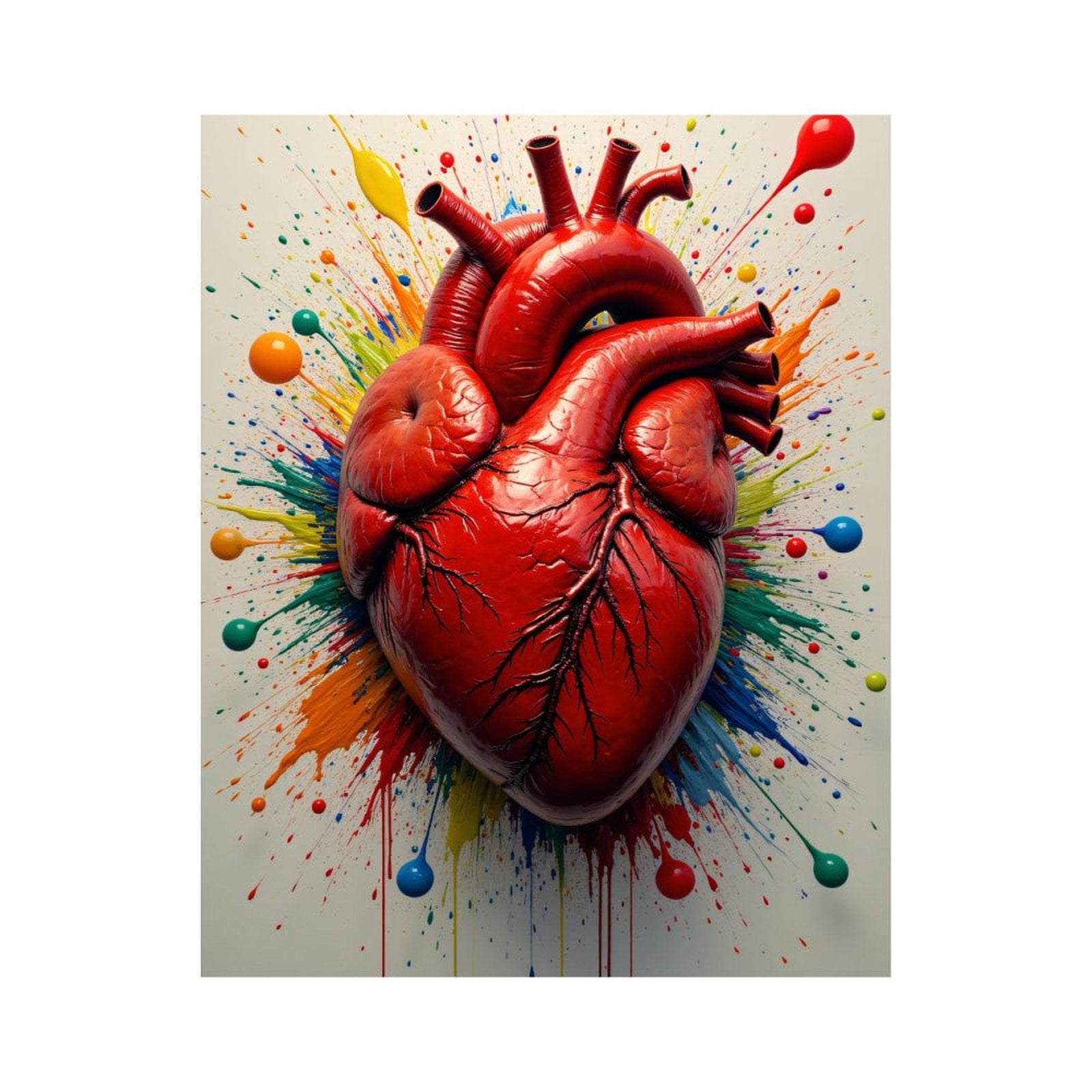 Paint By Numbers Kit for Adults Beginner - DIY Vibrant Heartburst Artwork Canvas Painting Kits for Adults, Frameless Paint By Number for Adults for Home Wall Decor 16x20 Inch