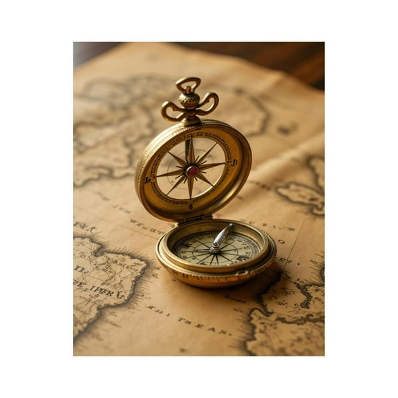 Paint By Numbers Kit for Adults Beginner - DIY Vintage Compass On Old Map Canvas Painting Kits for Adults, Frameless Paint By Number for Adults for Home Wall Decor 16x20 Inch