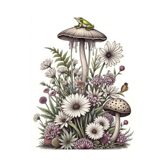 Paint By Numbers Kit for Adults Beginner - DIY Whimsical Garden Frog Fantasy Canvas Painting Kits for Adults, Frameless Paint By Number for Adults for Home Wall Decor 16x20 Inch