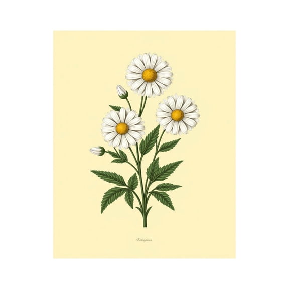 Paint By Numbers Kit for Adults Beginner - DIY White Daisy Botanical Art Canvas Painting Kits for Adults, Frameless Paint By Number for Adults for Home Wall Decor 16x20 Inch