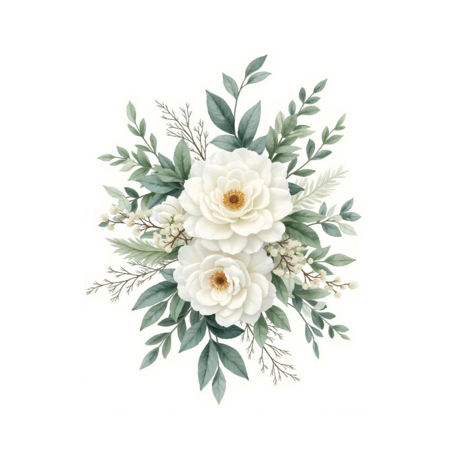 Paint By Numbers Kit for Adults Beginner - DIY White Roses Greenery Bouquet Art Canvas Painting Kits for Adults, Frameless Paint By Number for Adults for Home Wall Decor 16x20 Inch