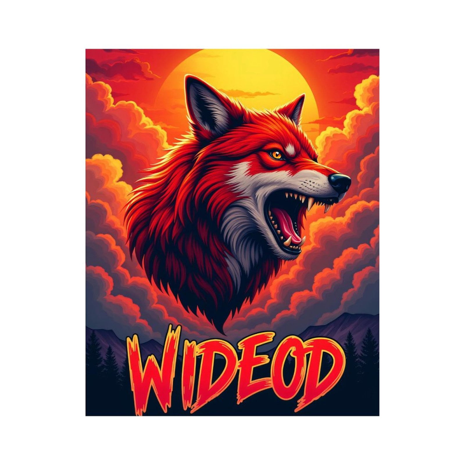 Paint By Numbers Kit for Adults Beginner - DIY Wild Sunset Wolf Fierce Art Piece Canvas Painting Kits for Adults, Frameless Paint By Number for Adults for Home Wall Decor 16x20 Inch