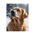 thumbnail image 1 of Paint By Numbers Kit for Adults Beginner - DIY Winter Golden Dog Snowflakes Canvas Painting Kits for Adults, Frameless Paint By Number for Adults for Home Wall Decor 16x20 Inch, 1 of 7