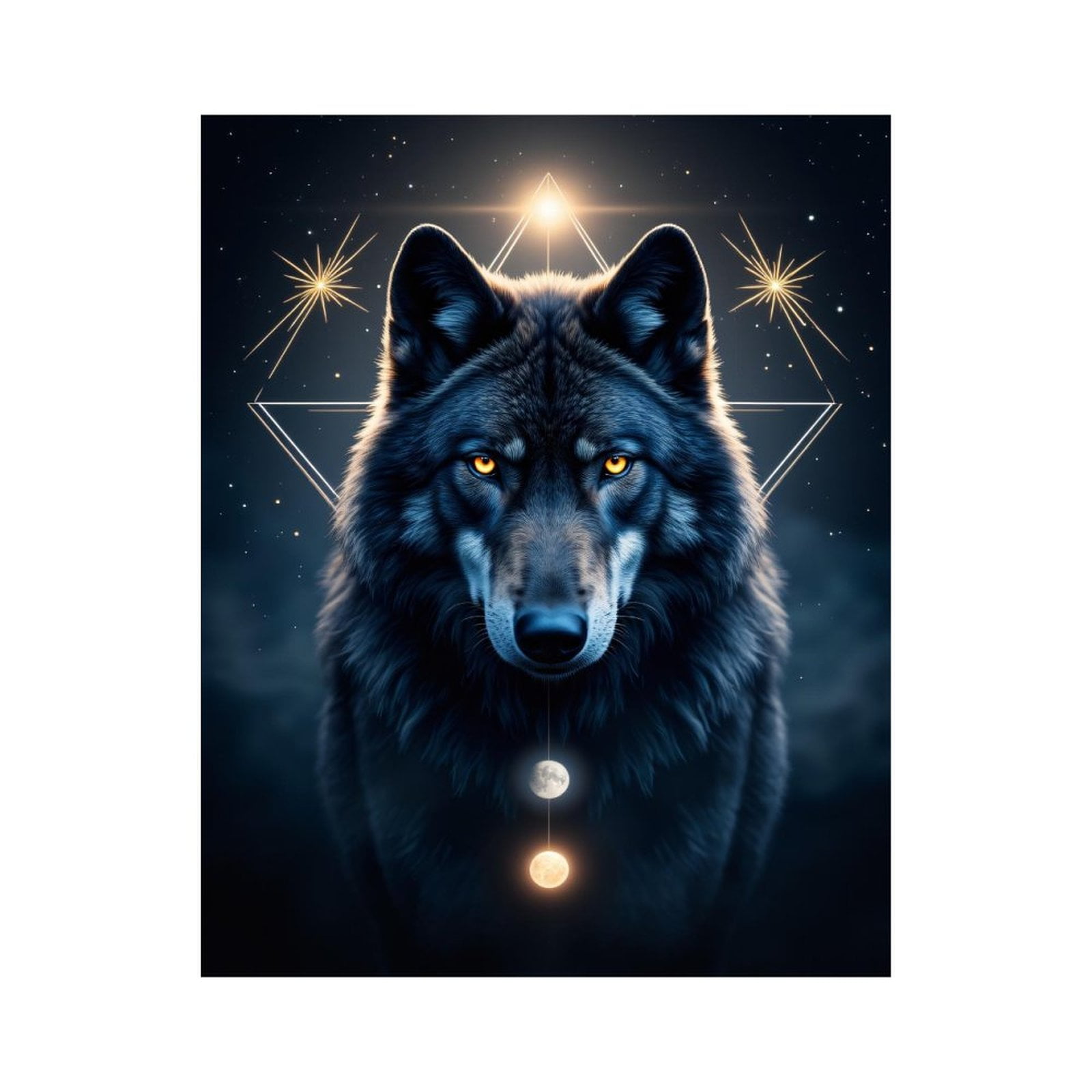 Paint By Numbers Kit for Adults Beginner - DIY Wolf Celestial Night Sky Art Canvas Painting Kits for Adults, Frameless Paint By Number for Adults for Home Wall Decor 16x20 Inch
