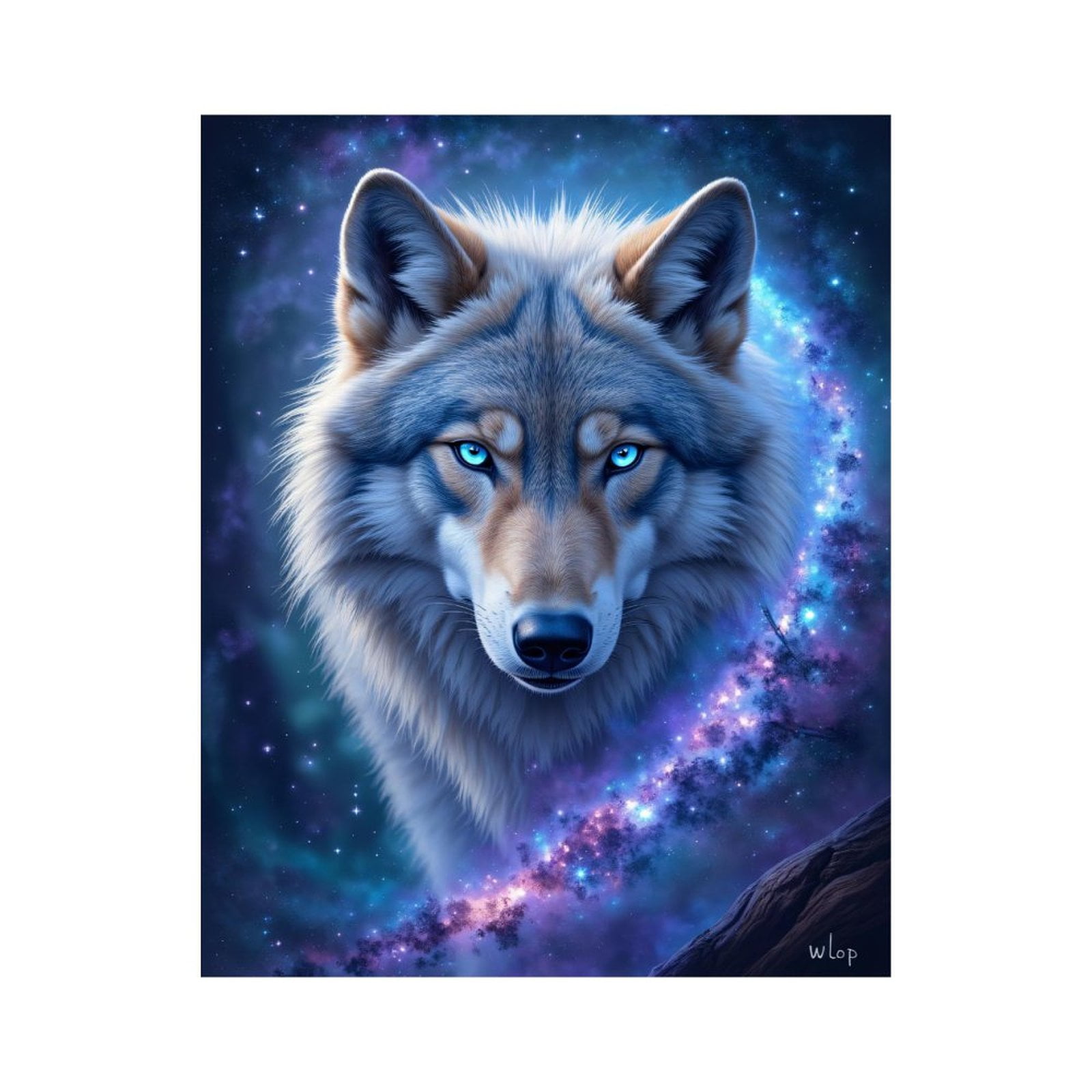 Paint By Numbers Kit for Adults Beginner - DIY Wolf Mystical Blue Eyes ...