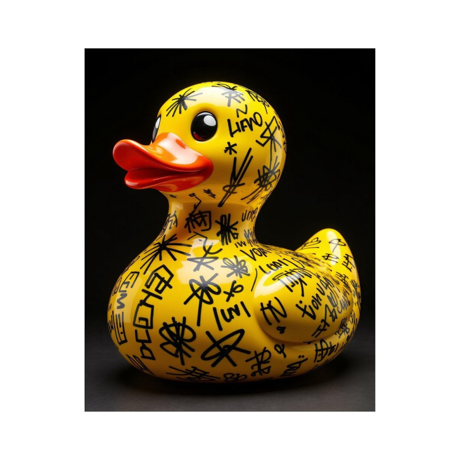 Paint By Numbers Kit for Adults Beginner - DIY Yellow Rubber Duck Graffiti Art Canvas Painting Kits for Adults, Frameless Paint By Number for Adults for Home Wall Decor 16x20 Inch