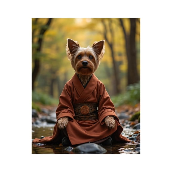Paint By Numbers Kit for Adults Beginner - DIY Zen Dog In Forest Robe Meditating Canvas Painting Kits for Adults, Frameless Paint By Number for Adults for Home Wall Decor 16x20 Inch