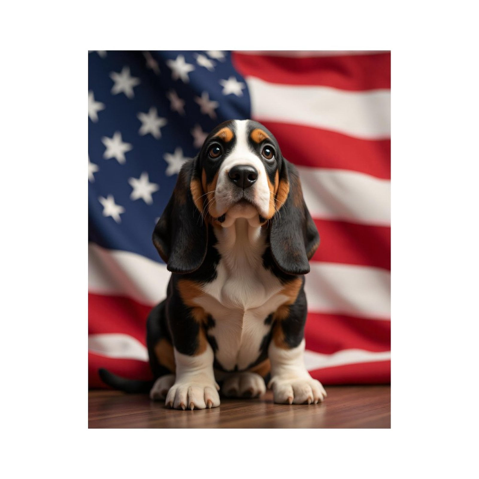 Paint By Numbers Kit for Adults Beginner - Dog Patriot American Flag Background DIY Canvas Painting Kits for Adults, Frameless Paint By Number for Adults for Home Wall Decor 16x20 Inch