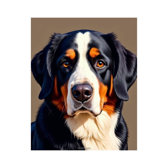 Paint By Numbers Kit for Adults Beginner - Dog Portrait Tri Color Alert Stare DIY Canvas Painting Kits for Adults, Frameless Paint By Number for Adults for Home Wall Decor 16x20 Inch