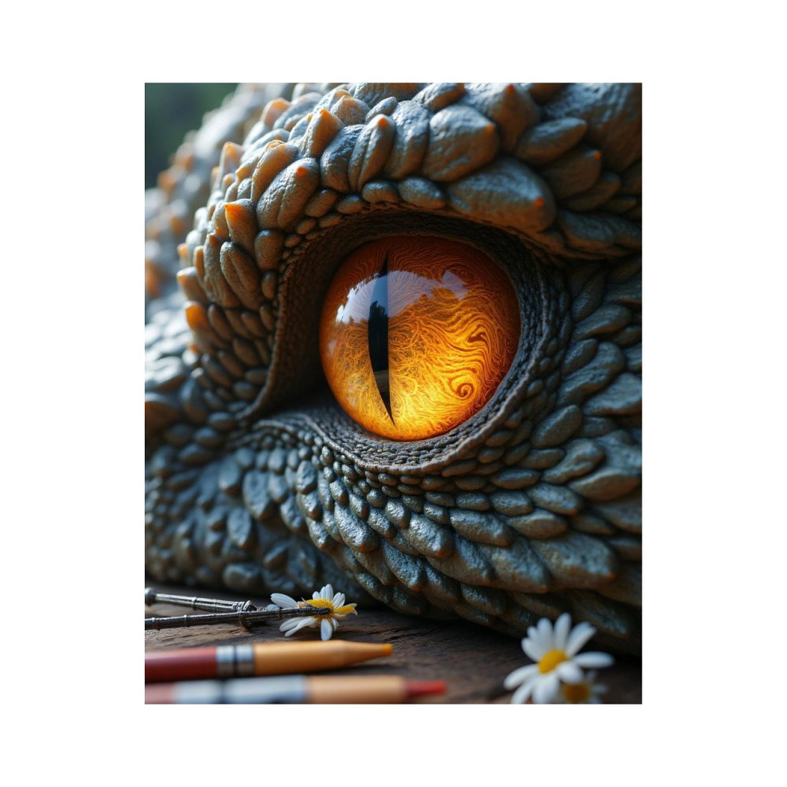 Paint By Numbers Kit for Adults Beginner - Dragon Eye Close Up Art Tools DIY Canvas Painting Kits for Adults, Frameless Paint By Number for Adults for Home Wall Decor 16x20 Inch