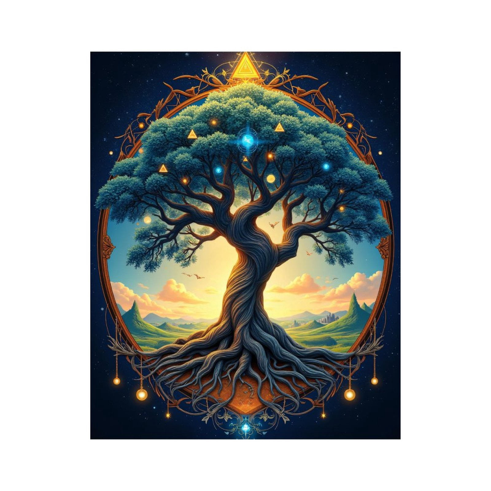 Paint By Numbers Kit for Adults Beginner - Ethereal Tree Of Life Fantasy Art DIY Canvas Painting Kits for Adults, Frameless Paint By Number for Adults for Home Wall Decor 16x20 Inch