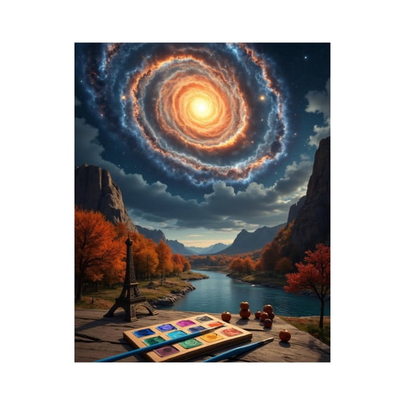 Paint By Numbers Kit for Adults Beginner - Fantasy Landscape Paint Palette Elegance DIY Canvas Painting Kits for Adults, Frameless Paint By Number for Adults for Home Wall Decor 16x20 Inch