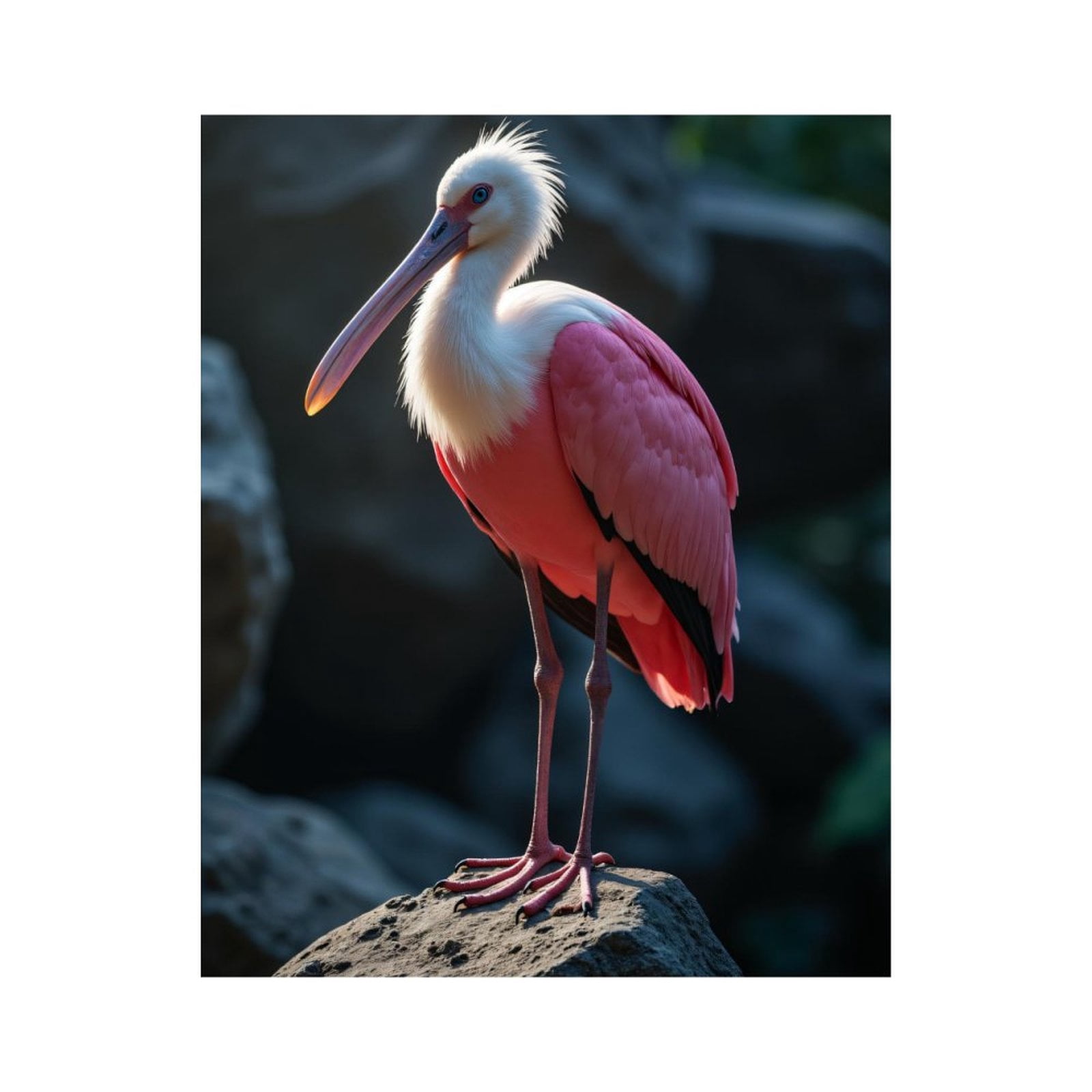 Paint By Numbers Kit for Adults Beginner - Feathered Elegance On Rocks DIY Canvas Painting Kits for Adults, Frameless Paint By Number for Adults for Home Wall Decor 16x20 Inch