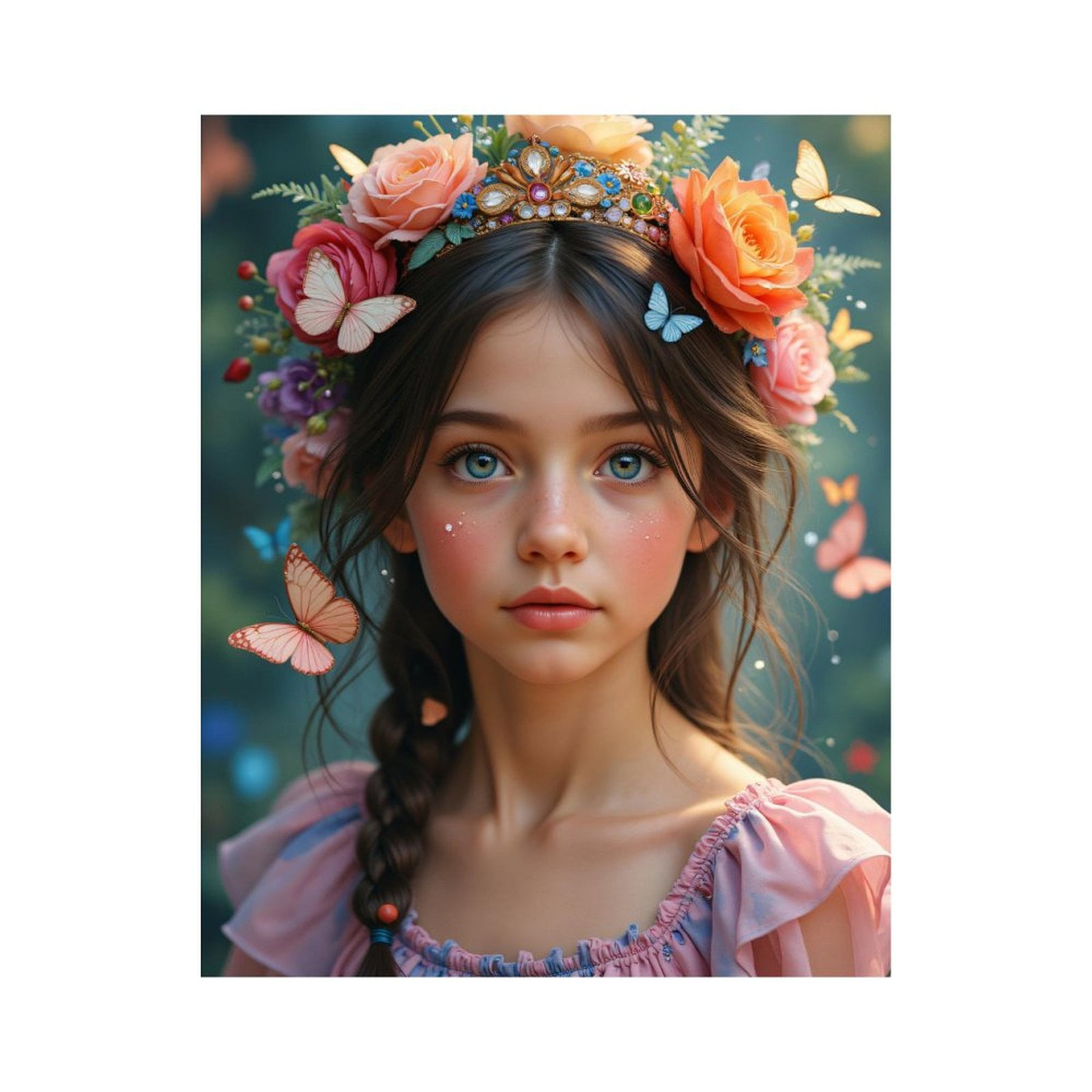 Paint By Numbers Kit for Adults Beginner - Floral Crown Butterfly ...