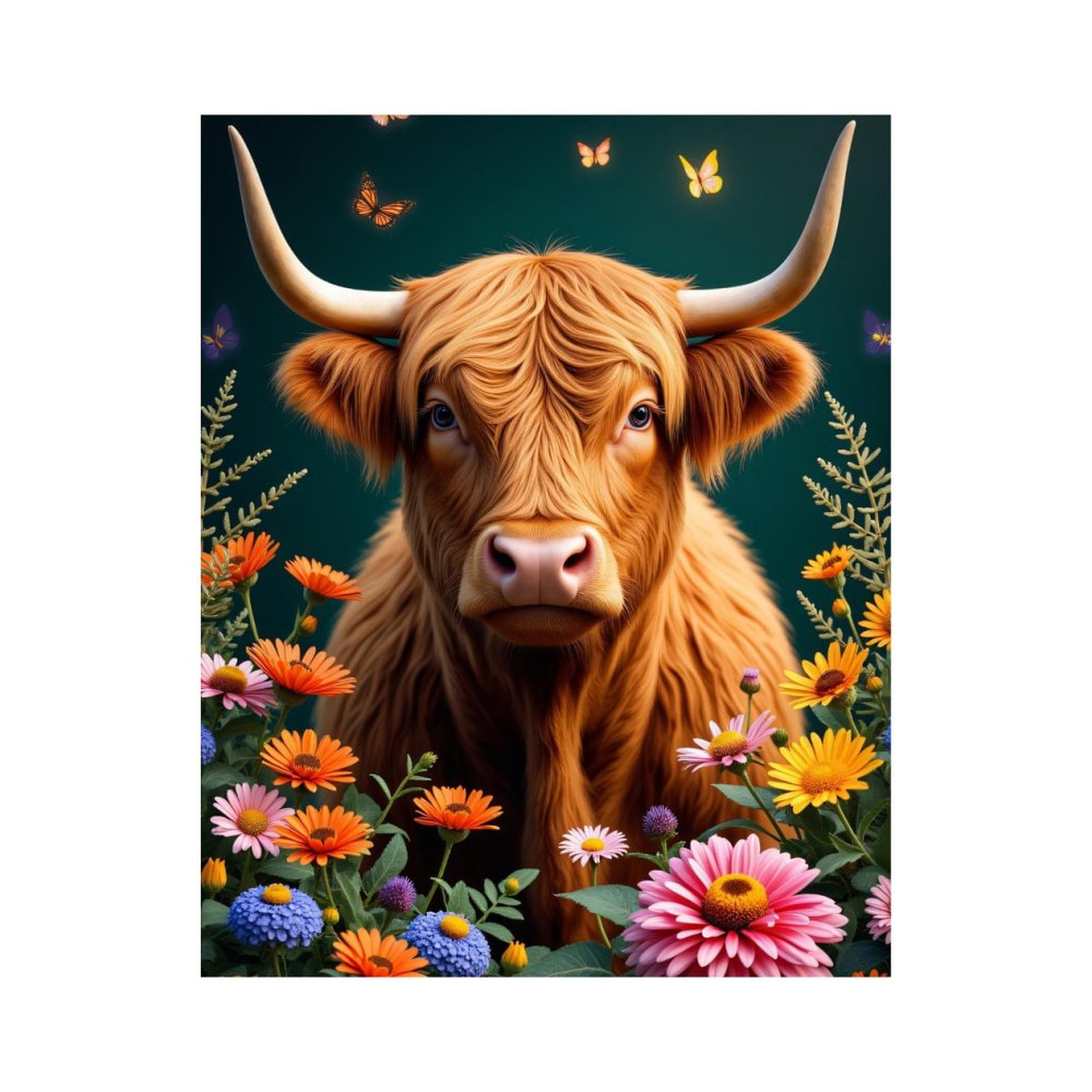 Paint By Numbers Kit for Adults Beginner - Flowers Butterflies Animal Art Scene DIY Canvas Painting Kits for Adults, Frameless Paint By Number for Adults for Home Wall Decor 16x20 Inch